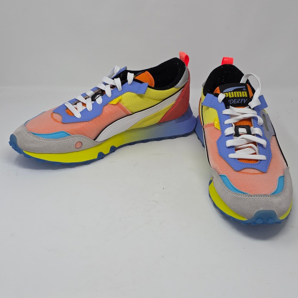 PUMA MEN'S RIDER FV CANDY SNEAKERS Size 10 US 387506-01 Multi Color Shoe
